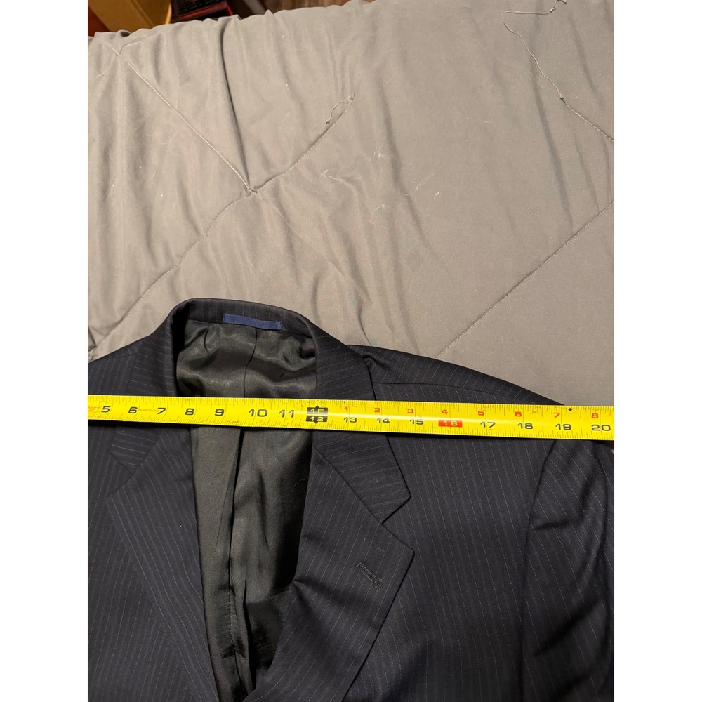 Daniel Cremieux Loro Piana Pinstripe Blazer Blue 3 Button Suit Jacket Mens 46R - Picture 2 of 9